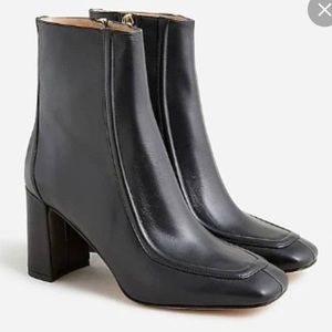 J.Crew leather square apron toe boot